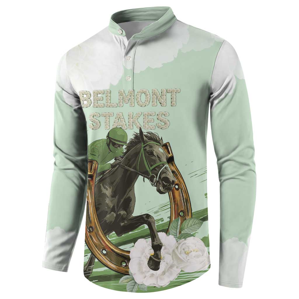 158th Anniversary Belmont Horse Racing Button Sweatshirt Run for the Carnations