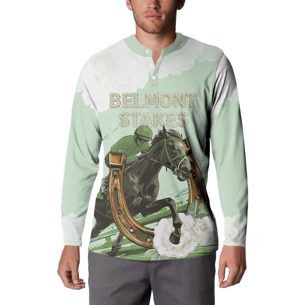 158th Anniversary Belmont Horse Racing Button Sweatshirt Run for the Carnations