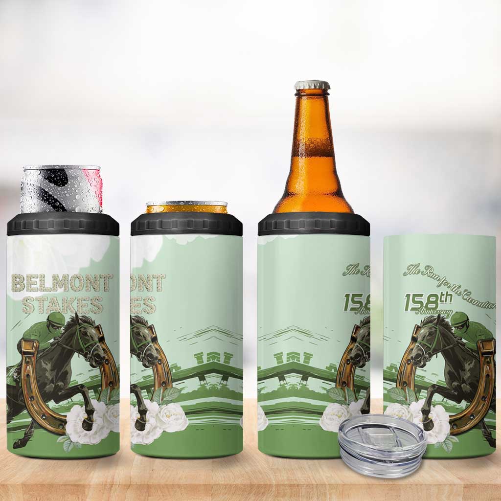 158th Anniversary Belmont Horse Racing 4 in 1 Can Cooler Tumbler Run for the Carnations