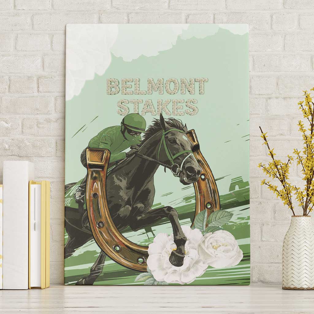 158th Anniversary Belmont Horse Racing Canvas Wall Art Run for the Carnations