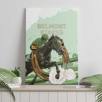 158th Anniversary Belmont Horse Racing Canvas Wall Art Run for the Carnations