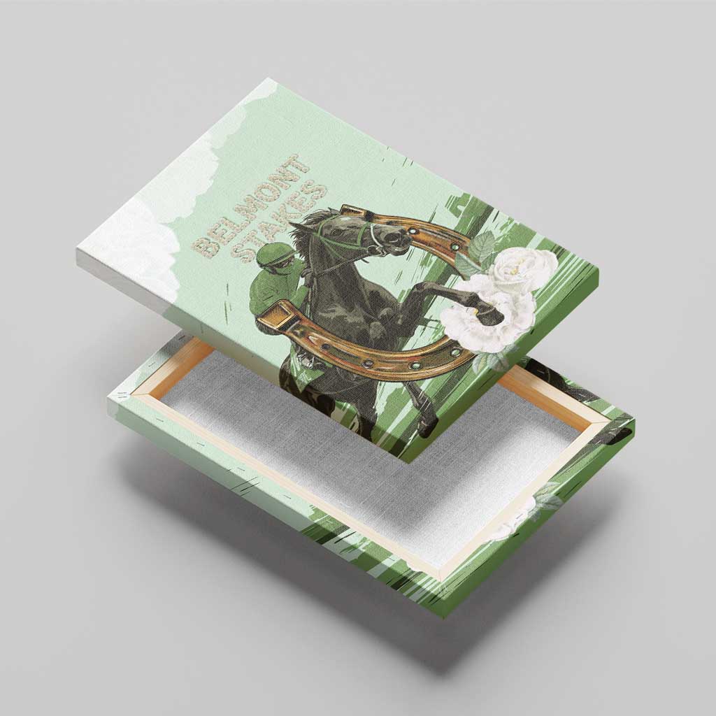 158th Anniversary Belmont Horse Racing Canvas Wall Art Run for the Carnations