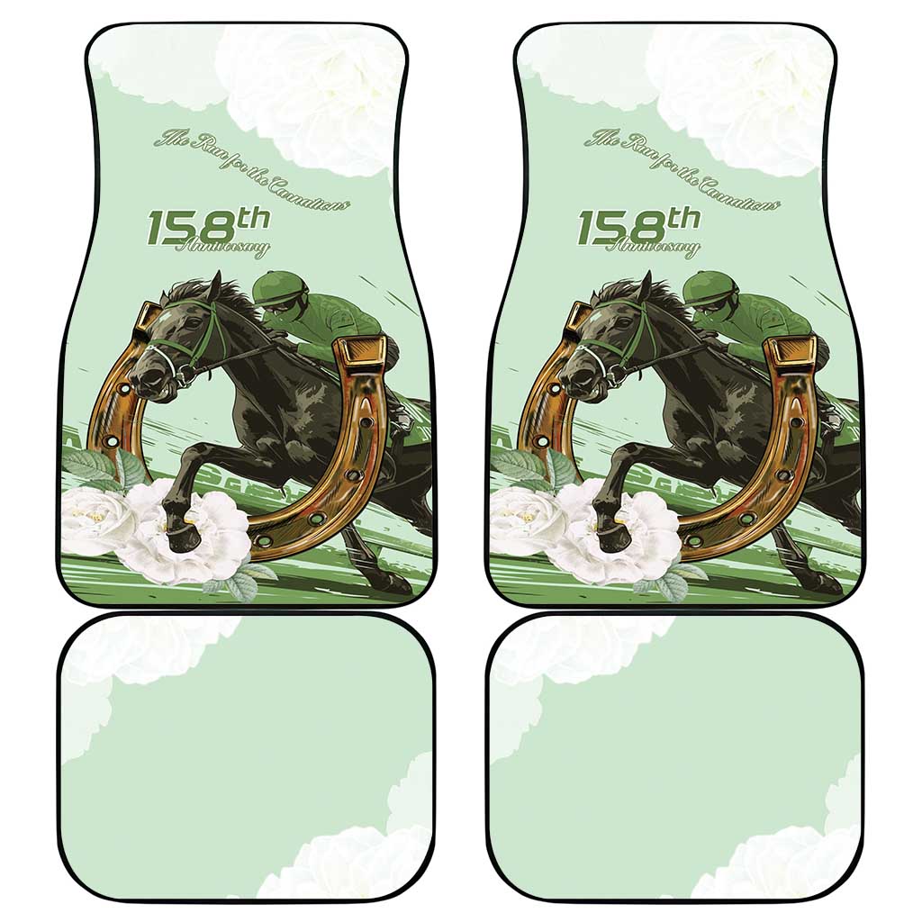 158th Anniversary Belmont Horse Racing Car Mats Run for the Carnations