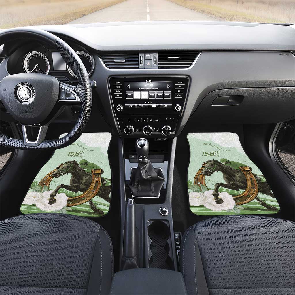 158th Anniversary Belmont Horse Racing Car Mats Run for the Carnations
