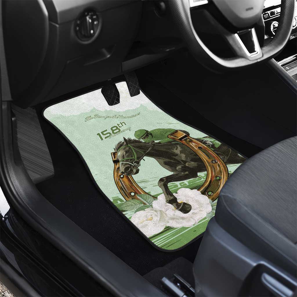 158th Anniversary Belmont Horse Racing Car Mats Run for the Carnations