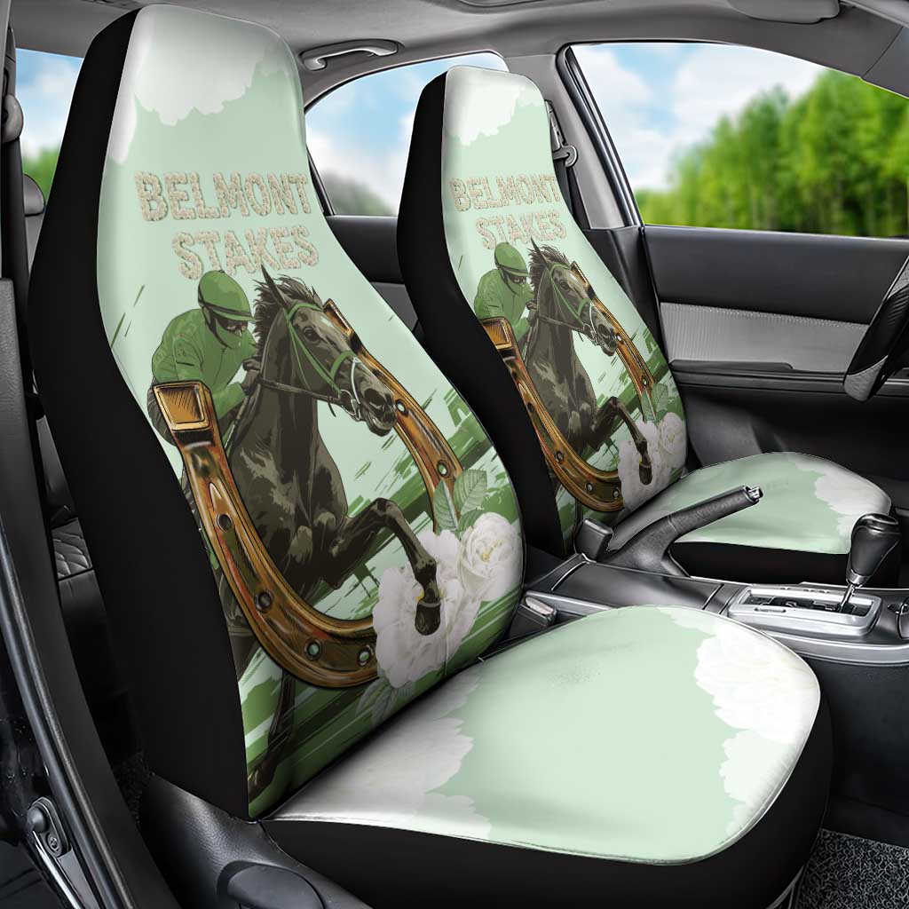 158th Anniversary Belmont Horse Racing Car Seat Cover Run for the Carnations