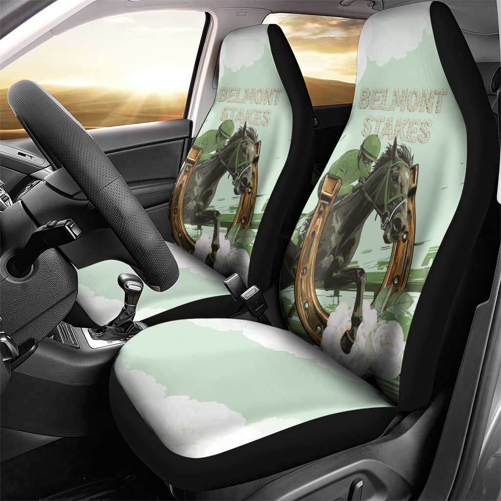 158th Anniversary Belmont Horse Racing Car Seat Cover Run for the Carnations