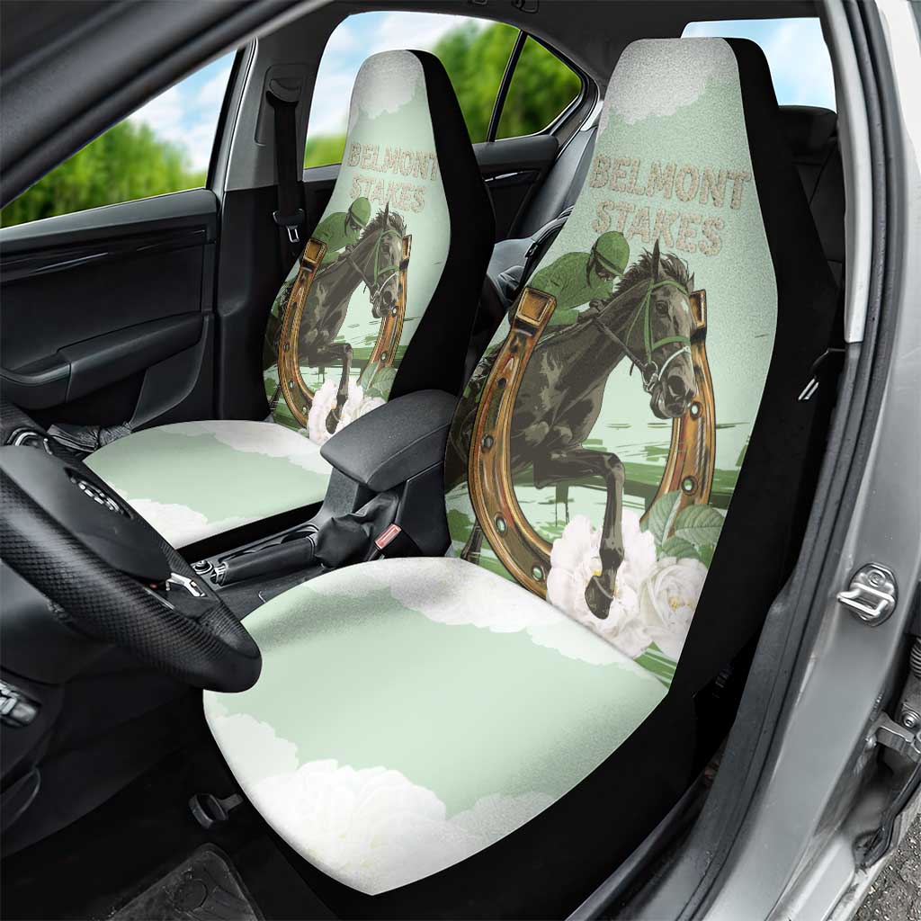 158th Anniversary Belmont Horse Racing Car Seat Cover Run for the Carnations