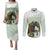 158th Anniversary Belmont Horse Racing Couples Matching Puletasi and Long Sleeve Button Shirt Run for the Carnations