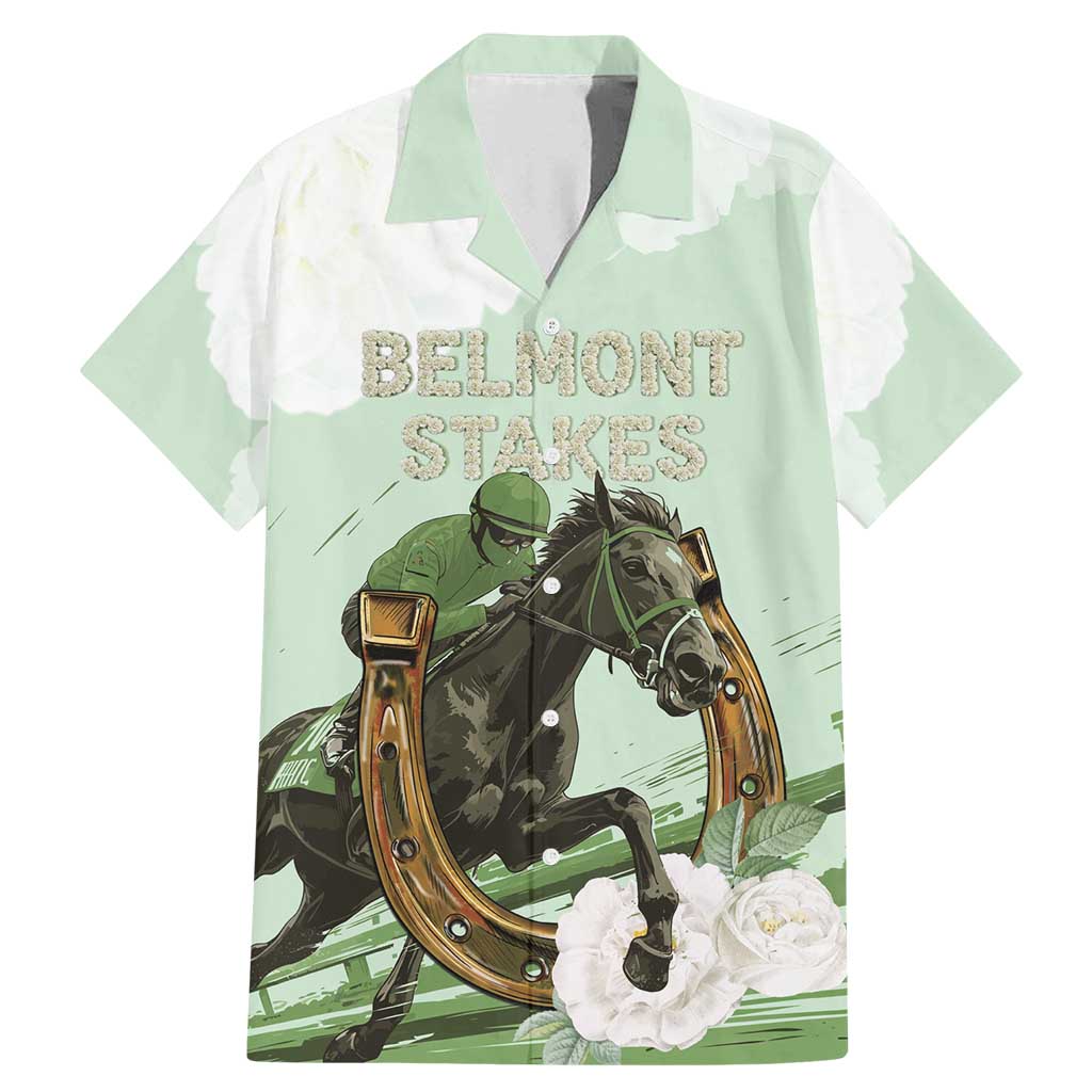 158th Anniversary Belmont Horse Racing Family Matching Mermaid Dress and Hawaiian Shirt Run for the Carnations