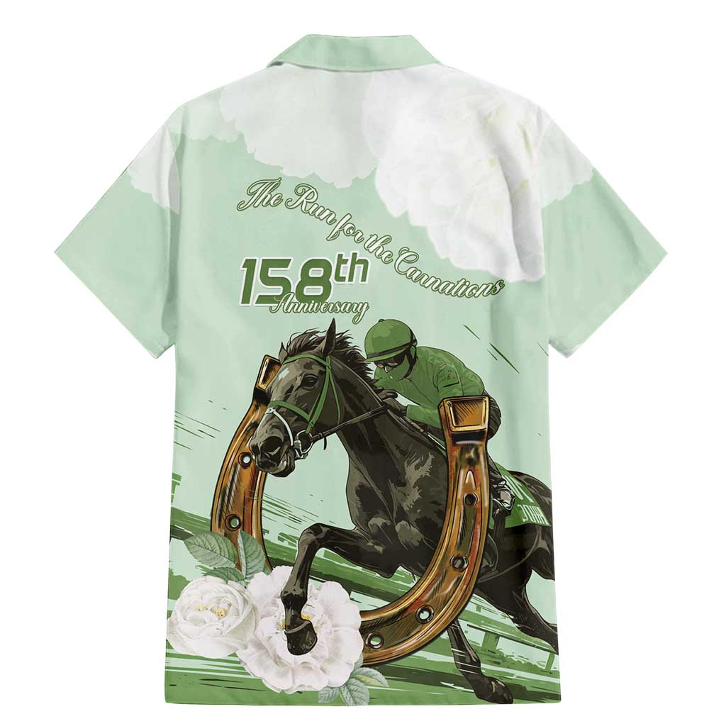 158th Anniversary Belmont Horse Racing Family Matching Mermaid Dress and Hawaiian Shirt Run for the Carnations