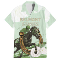 158th Anniversary Belmont Horse Racing Family Matching Puletasi and Hawaiian Shirt Run for the Carnations