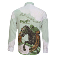 158th Anniversary Belmont Horse Racing Family Matching Short Sleeve Bodycon Dress and Hawaiian Shirt Run for the Carnations