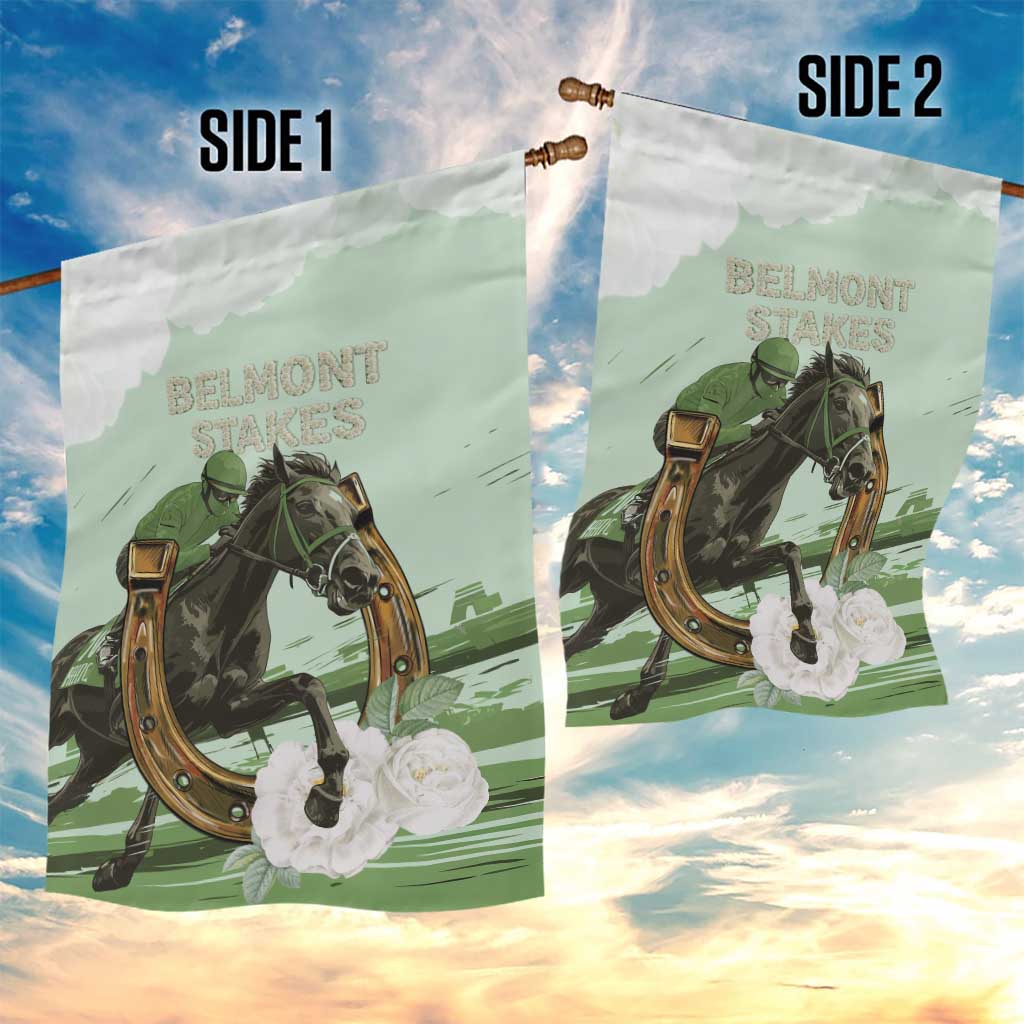 158th Anniversary Belmont Horse Racing Garden Flag Run for the Carnations