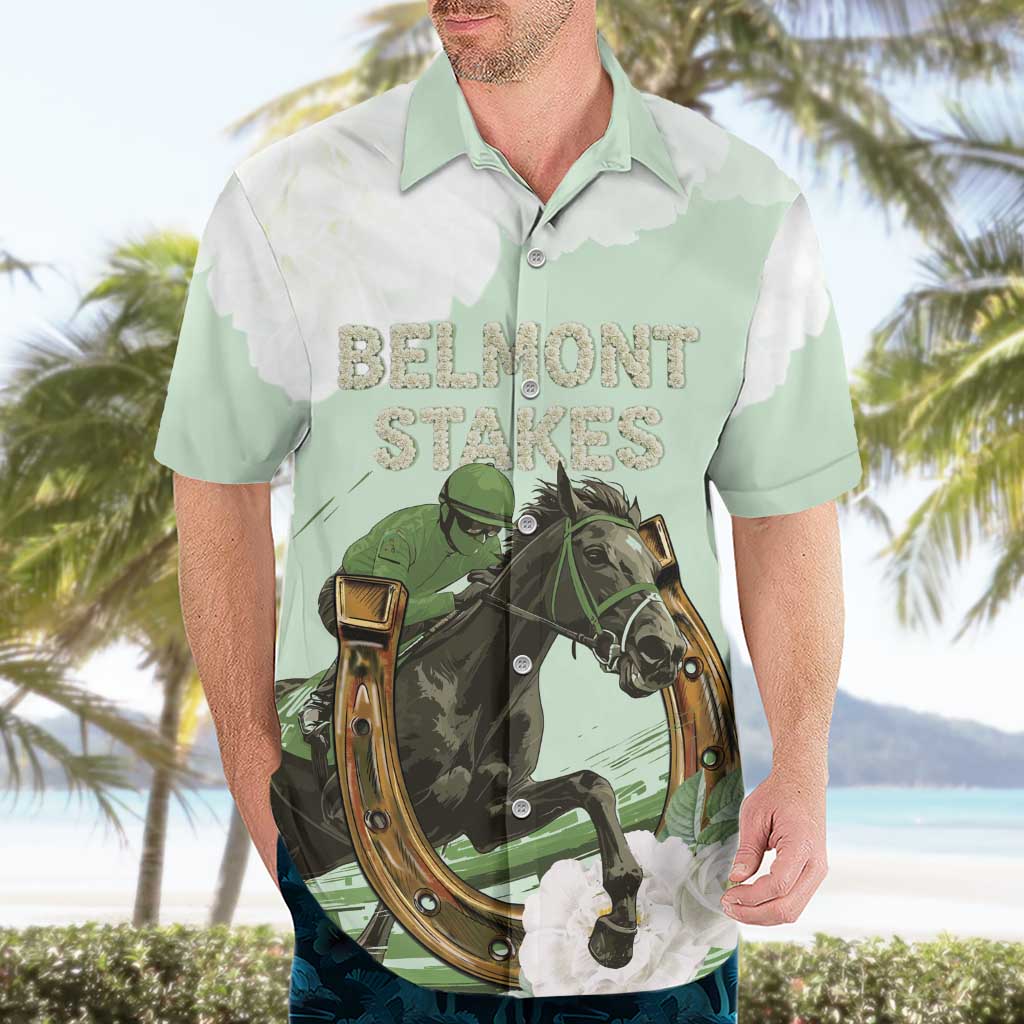158th Anniversary Belmont Horse Racing Hawaiian Shirt Run for the Carnations