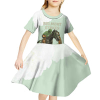 158th Anniversary Belmont Horse Racing Kid Short Sleeve Dress Run for the Carnations