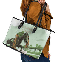 158th Anniversary Belmont Horse Racing Leather Tote Bag Run for the Carnations