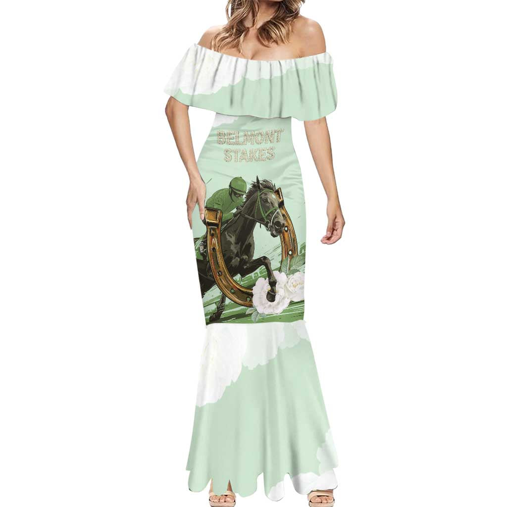 158th Anniversary Belmont Horse Racing Mermaid Dress Run for the Carnations