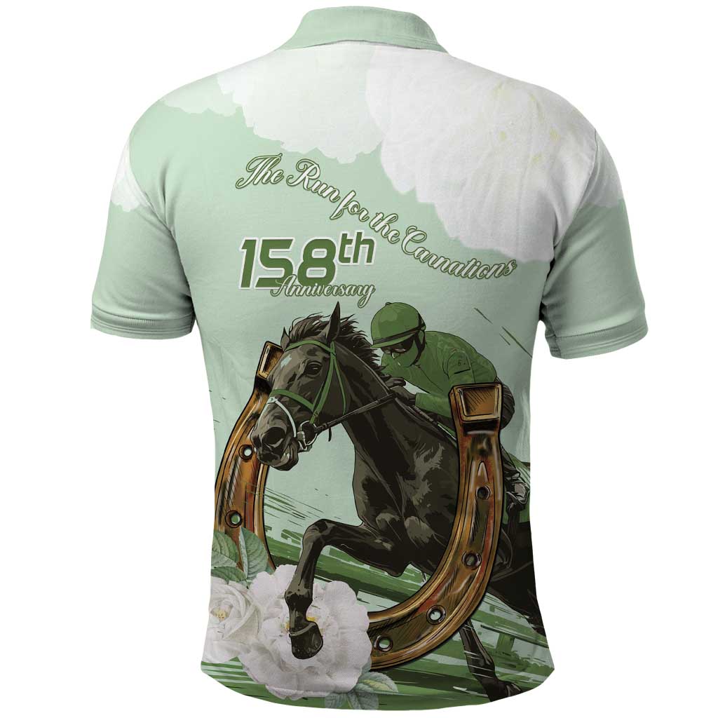 158th Anniversary Belmont Horse Racing Polo Shirt Run for the Carnations