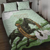 158th Anniversary Belmont Horse Racing Quilt Bed Set Run for the Carnations