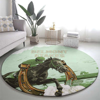 158th Anniversary Belmont Horse Racing Round Carpet Run for the Carnations