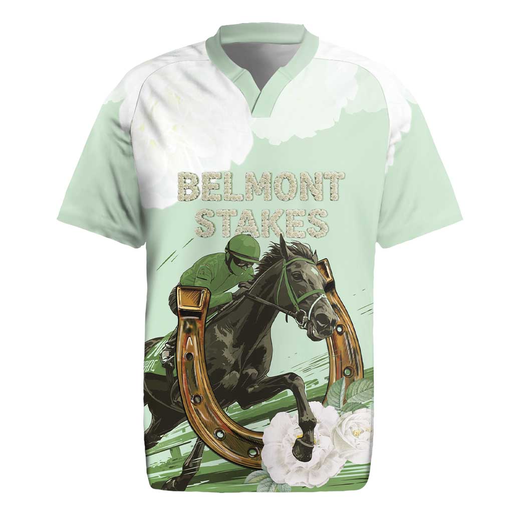 158th Anniversary Belmont Horse Racing Rugby Jersey Run for the Carnations