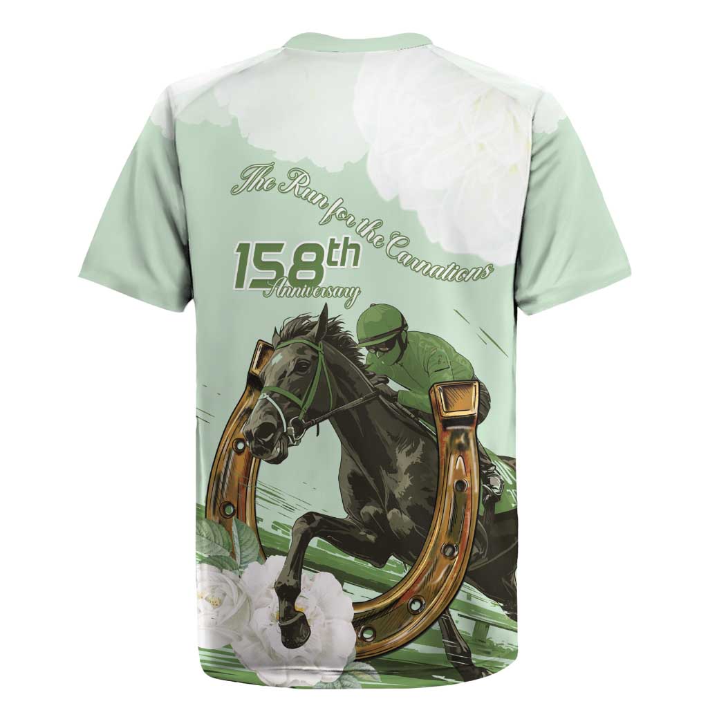 158th Anniversary Belmont Horse Racing Rugby Jersey Run for the Carnations
