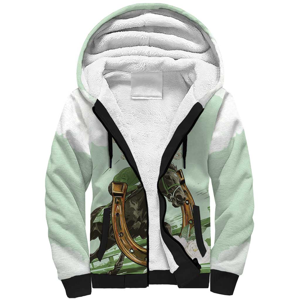 158th Anniversary Belmont Horse Racing Sherpa Hoodie Run for the Carnations