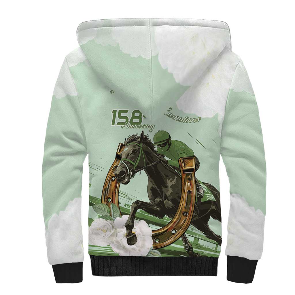 158th Anniversary Belmont Horse Racing Sherpa Hoodie Run for the Carnations