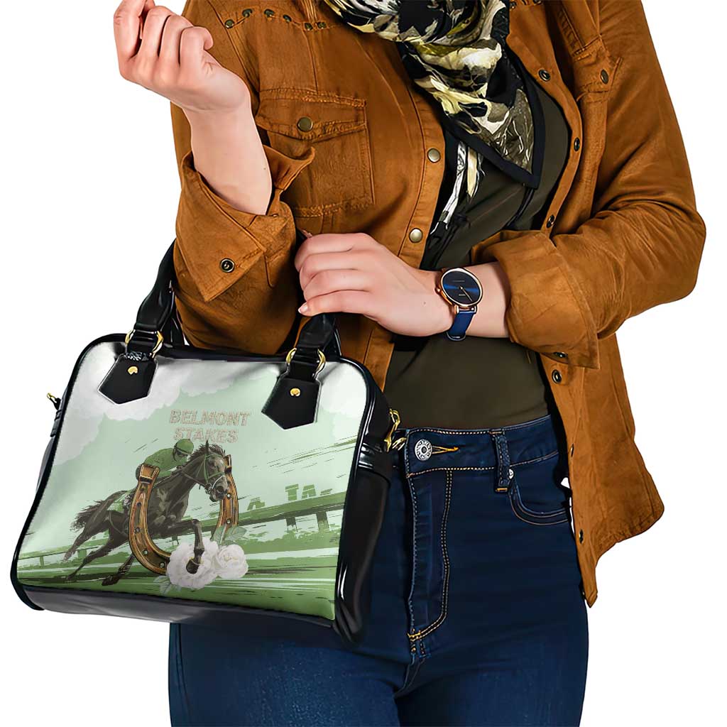 158th Anniversary Belmont Horse Racing Shoulder Handbag Run for the Carnations
