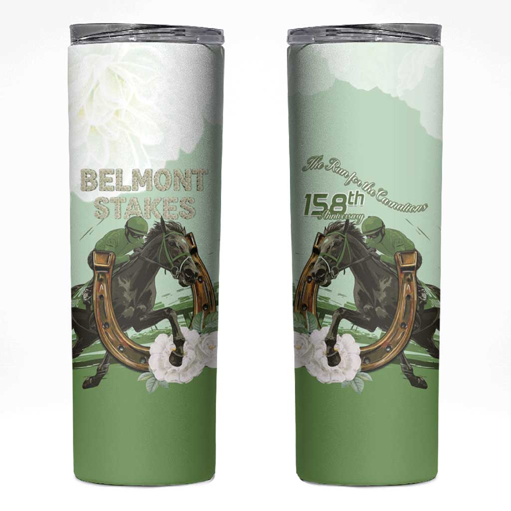 158th Anniversary Belmont Horse Racing Skinny Tumbler Run for the Carnations