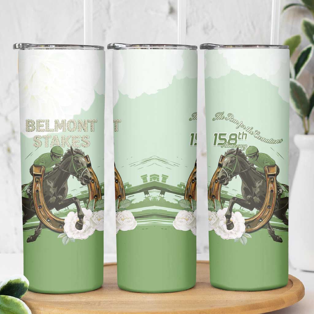 158th Anniversary Belmont Horse Racing Skinny Tumbler Run for the Carnations