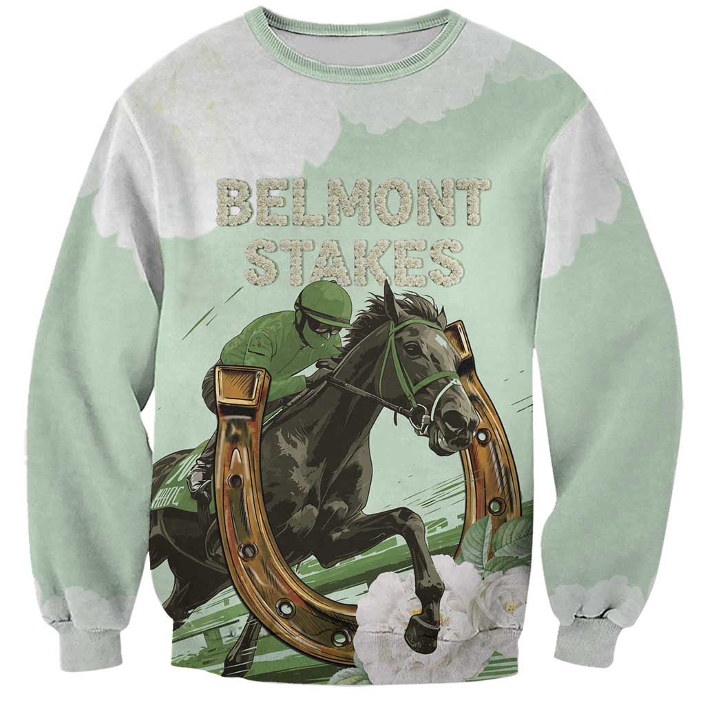 158th Anniversary Belmont Horse Racing Sweatshirt Run for the Carnations