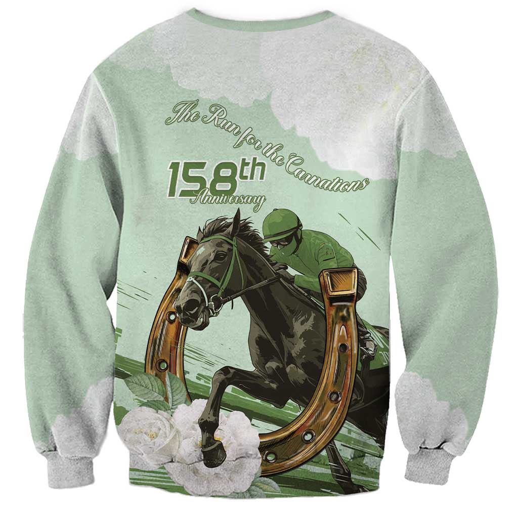 158th Anniversary Belmont Horse Racing Sweatshirt Run for the Carnations
