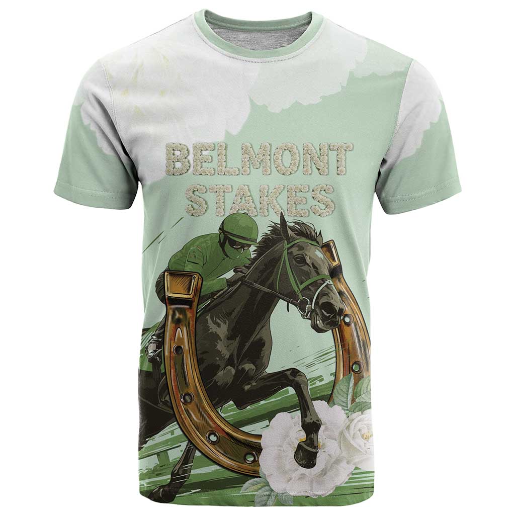 158th Anniversary Belmont Horse Racing T Shirt Run for the Carnations