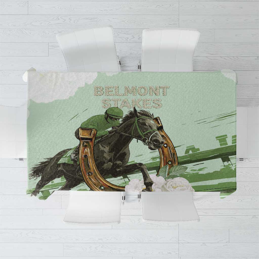 158th Anniversary Belmont Horse Racing Tablecloth Run for the Carnations