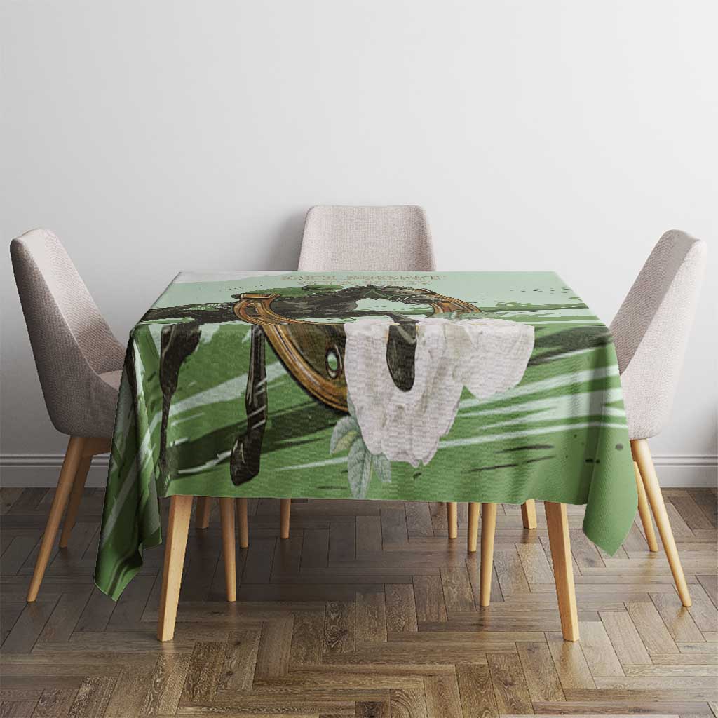 158th Anniversary Belmont Horse Racing Tablecloth Run for the Carnations