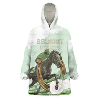 158th Anniversary Belmont Horse Racing Wearable Blanket Hoodie Run for the Carnations