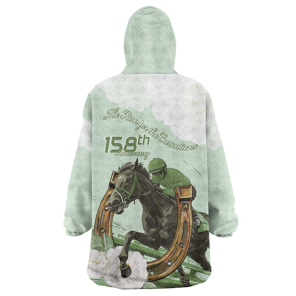 158th Anniversary Belmont Horse Racing Wearable Blanket Hoodie Run for the Carnations