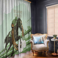 158th Anniversary Belmont Horse Racing Window Curtain Run for the Carnations