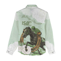 158th Anniversary Belmont Horse Racing Women Casual Shirt Run for the Carnations