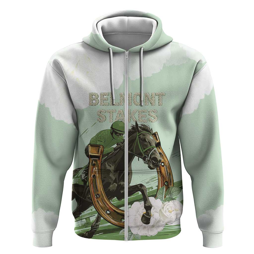 158th Anniversary Belmont Horse Racing Zip Hoodie Run for the Carnations