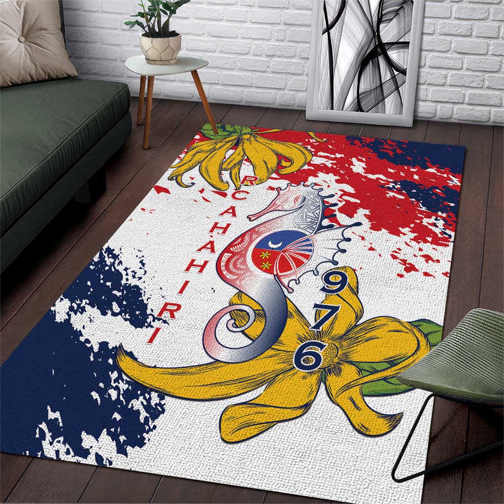 Ra Hachiri 976 Area Rug Mayotte Map With Ylang Ylang