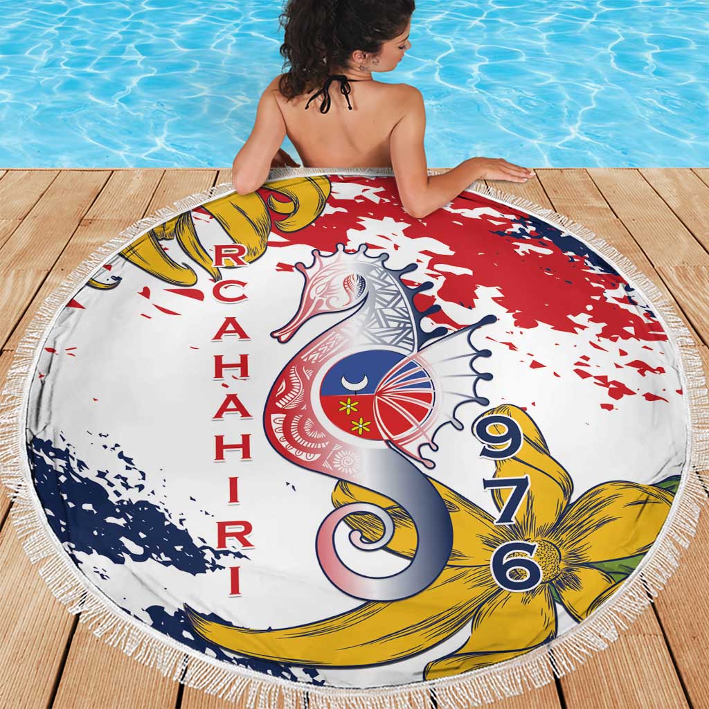 Ra Hachiri 976 Beach Blanket Mayotte Map With Ylang Ylang