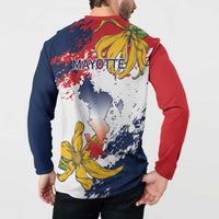 Ra Hachiri 976 Button Sweatshirt Mayotte Map With Ylang Ylang