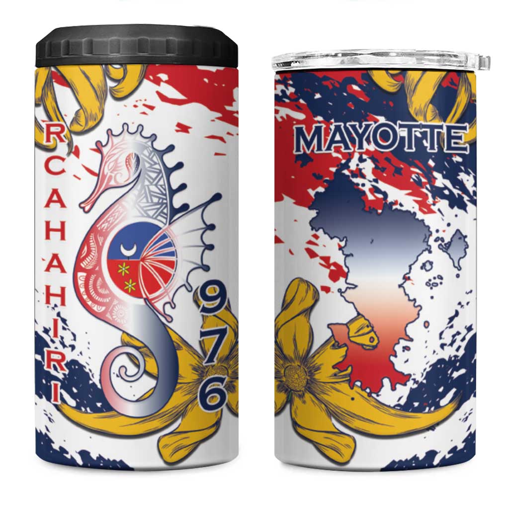Ra Hachiri 976 4 in 1 Can Cooler Tumbler Mayotte Map With Ylang Ylang