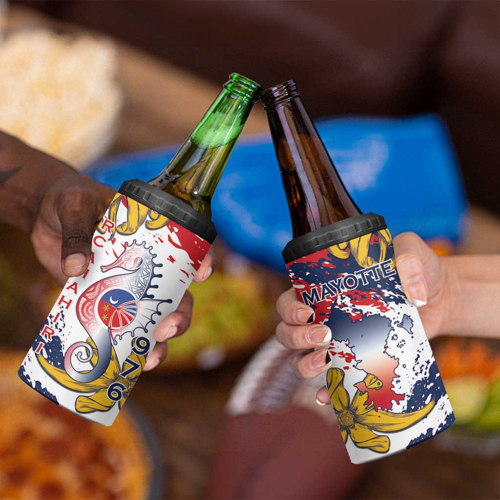 Ra Hachiri 976 4 in 1 Can Cooler Tumbler Mayotte Map With Ylang Ylang