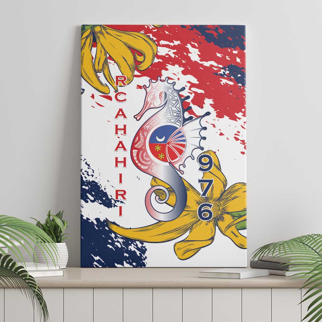 Ra Hachiri 976 Canvas Wall Art Mayotte Map With Ylang Ylang