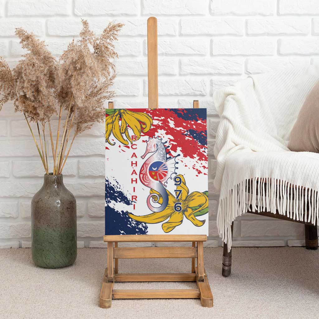 Ra Hachiri 976 Canvas Wall Art Mayotte Map With Ylang Ylang