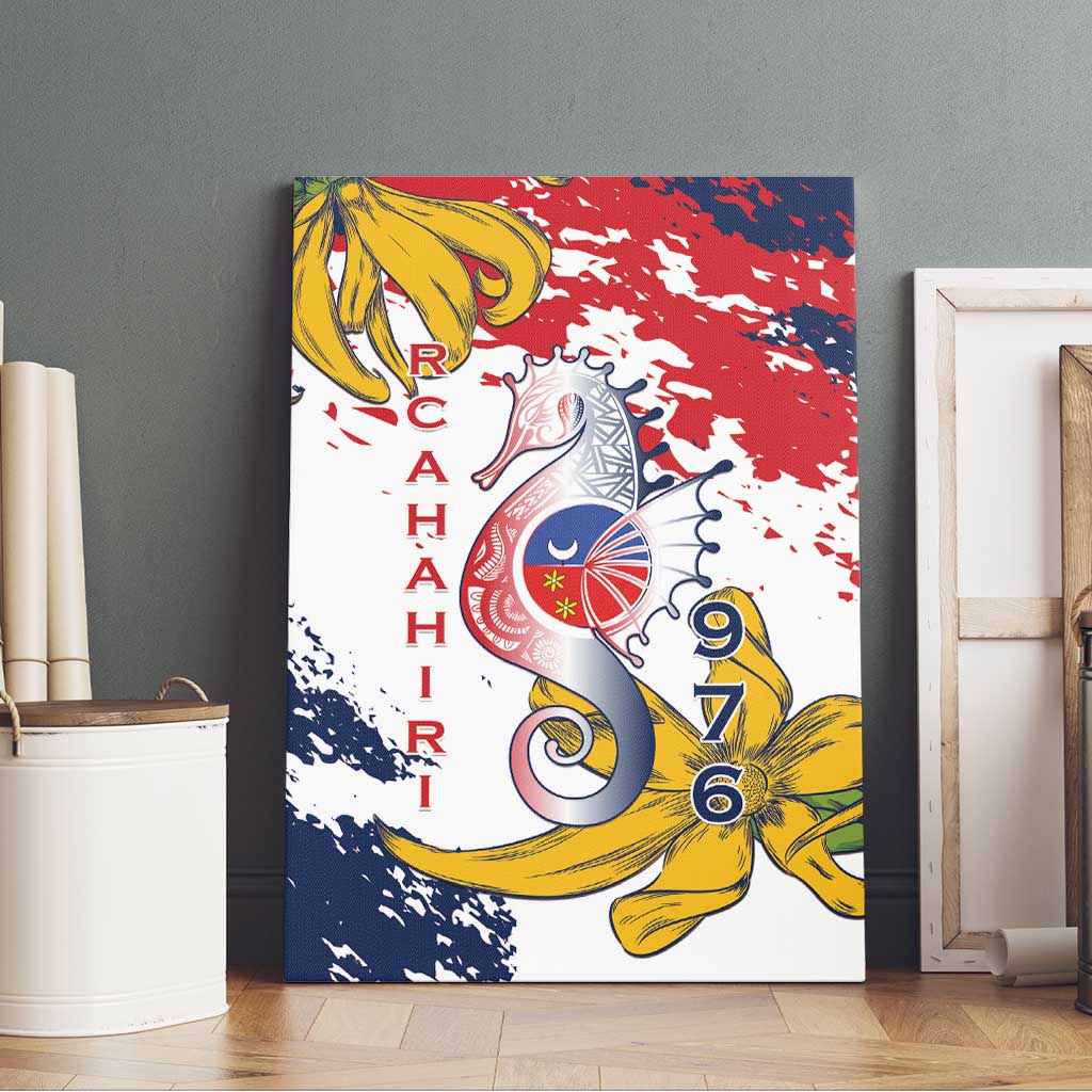 Ra Hachiri 976 Canvas Wall Art Mayotte Map With Ylang Ylang